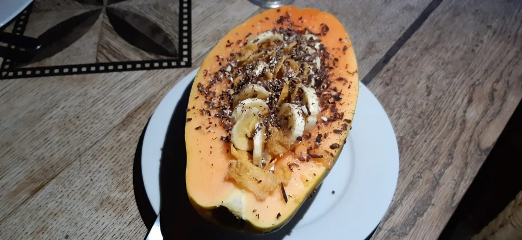 Veganes Rezept Papaya mit Joghurt